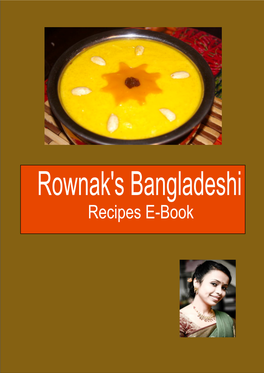 Recipes E-Book Hi, This Is Rownak Jahan Borna From