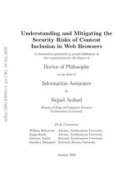 Understanding and Mitigating the Security Risks of Content Inclusion in Web Browsers