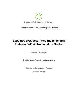 Lago Dos Dragões- Intervenção De Uma Fonte No Palácio Nacional De