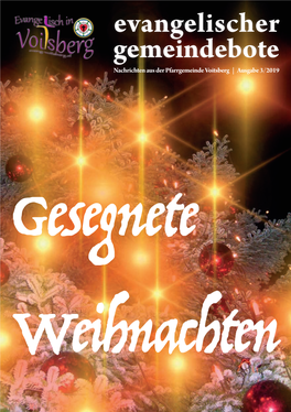 Evangelischer Gemeindebote Nachrichten Aus Der Pfarrgemeinde Voitsberg | Ausgabe 3/2019