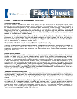 Palmiet – Forerunner in Environmental Engineering