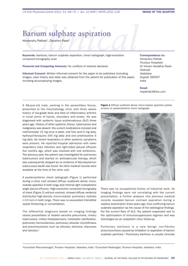 Barium Sulphate Aspiration Himanshu Pathak1, Darshini Patel2