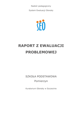 Raport Z Ewaluacji Problemowej