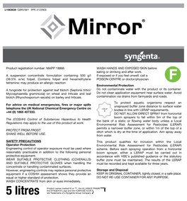 MIRROR Product Label