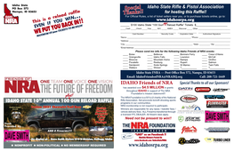 100 GUN RELOAD RAFFLE Programs in Our Communities