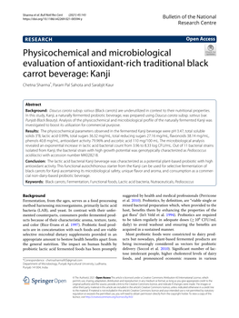 Physicochemical and Microbiological Evaluation of Antioxidant-Rich