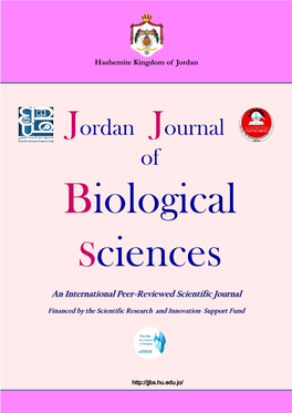Number 4, September .2019 JJBS ISSN 1995-6673 Jordan Journal of Biological Sciences