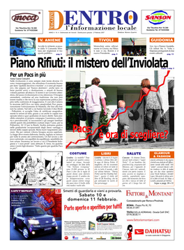 Piano Rifiuti: Il Mistero Dell'inviolatasegue a Pag. 3