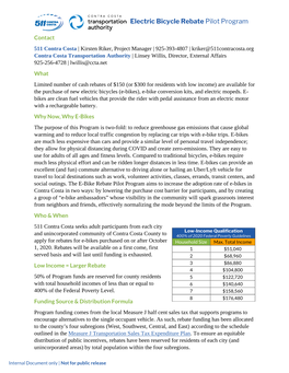 Electric Bicycle Rebate Pilot Program