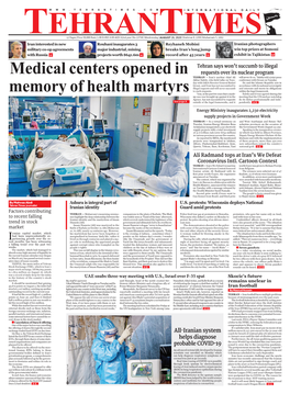 Medical Centers Opened in Memory of Health Martyrs