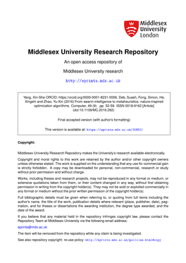 From Swarm Intelligence to Metaheuristics: Nature-Inspired Optimization Algorithms