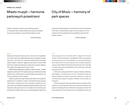 Miasto Muzyki – Harmonia Parkowych Przestrzeni City of Music