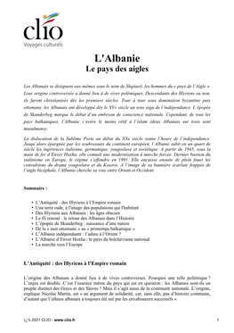 L'albanie Le Pays Des Aigles