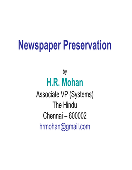 Revised the Hindu Newspaper Preservation.Pdf