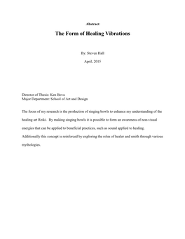 The Form of Healing Vibrations
