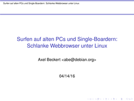 Schlanke Webbrowser Unter Linux