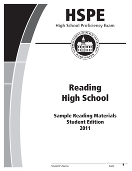 High School Proficiency Exam