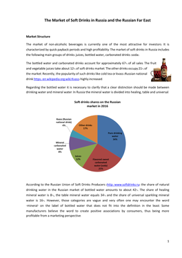 The Market of Soft Drinks in Russia and the Russian Far East