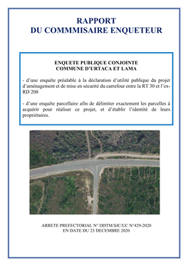 Rapport Du Commmisaire Enqueteur