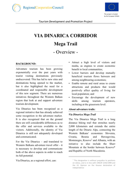 VIA DINARICA CORRIDOR Mega Trail - Overview