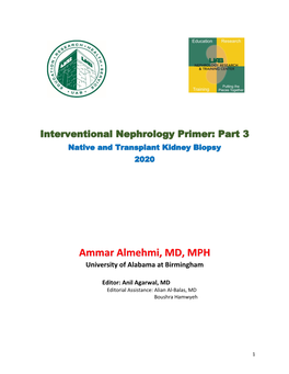 Ammar Almehmi, MD, MPH University of Alabama at Birmingham