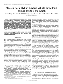 Modeling of a Hybrid Electric Vehicle Powertrain Test Cell Using Bond