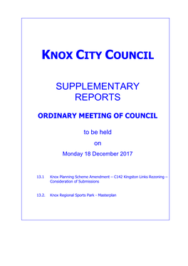 Supplementary Reports