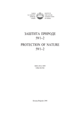 Za[Tita Prirode 59/1–2 Protection of Nature 59/1–2