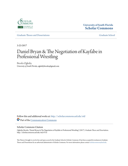 Daniel Bryan & the Negotiation of Kayfabe in Professional Wrestling