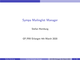 Sympa Mailinglist Manager