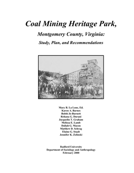 Coal Mining Heritage Park Consulting Report .Pdf