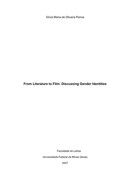 From Literature to Film: Discussing Gender Identities