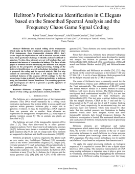 Helitron's Periodicities Identification in C.Elegans Based on the Smoothed