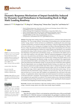 Dynamic Response Mechanism of Impact Instability Induced by Dynamic Load Disturbance to Surrounding Rock in High Static Loading Roadway