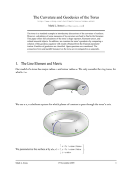 The Curvature and Geodesics of the Torus