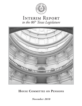 Interim Report to the 86Th Texas Legislature