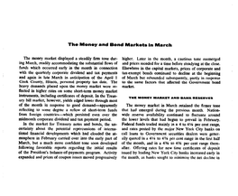 The Money and Bond Markets in March 1965