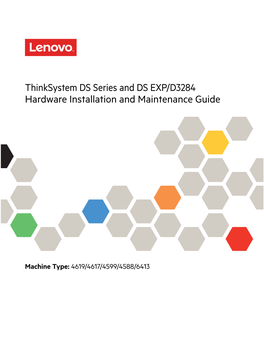 Thinksystem DS Series and DS EXP/D3284 Hardware Installation and Maintenance Guide