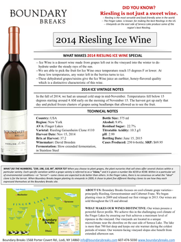 Riesling Ice Wine