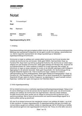 SOGNDAL KOMMUNE Side 1 Av 12 Formannskapet