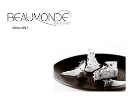 Menus 2017 Beaumonde on the Point