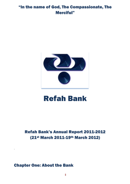 Refah Bank Annual Report 2006-07