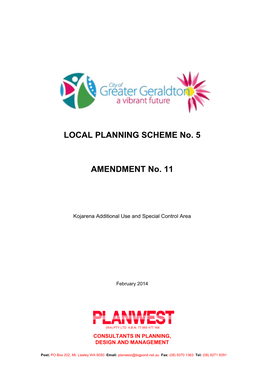 LOCAL PLANNING SCHEME No. 5 AMENDMENT No. 11