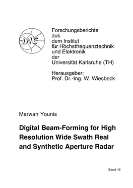 Digital Beam-Forming for High Resolution Wide Swath Real and Synthetic Aperture Radar