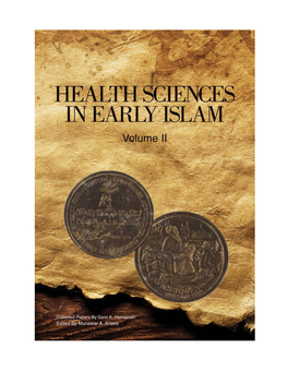 Health Sciences in Early Islam