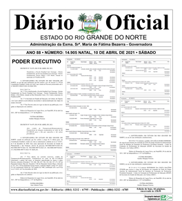 ESTADO DO RIO GRANDE DO NORTE Administração Da Exma