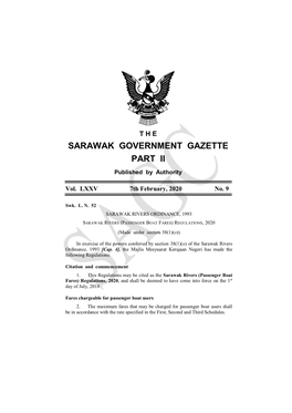 Sarawak Government Gazette Part Ii