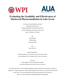 Duckweed Final Report