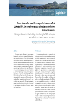 Danos Observados Nos Edifícios Aquando Do Sismo De 9 De Julho De 1998