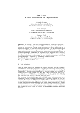 HOL-Z 2.0: a Proof Environment for Z-Specifications